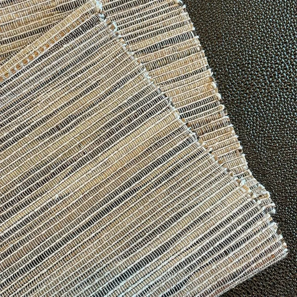 Tablerunner natural with straw inserts 14”X72”